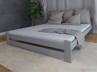 Nová postel MASIV grafit 140x200 cm + ROŠT
