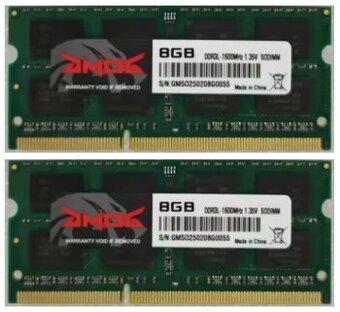 🟢 2× 8GB DDR3L 1600 MHz RAM (Značkové čipy)