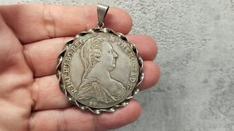 Velká stříbrná mince - tolar Marie Terezie