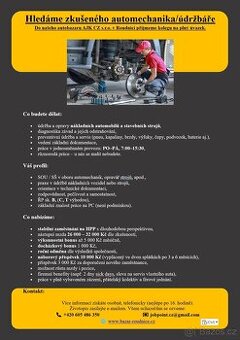 Hledáme zkušeného automechanika / údržbáře