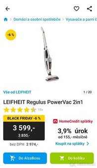 Leifheit tyčový vysavač 2v1 Regulus - záruka