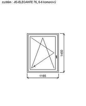 Okno - JIS Elegant 76, 6 komorový systém