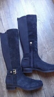 Kožené kozačky TOMMY HILFIGER v.42 - 1x obuté