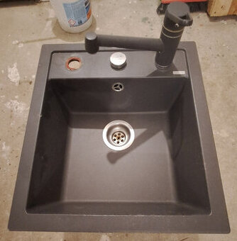 Granitový dřez s baterií a odpadem BLANCO Dalago 45