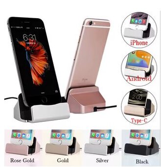 Univerzální nabíjecí stanice / dock – černá (iPhone, Android