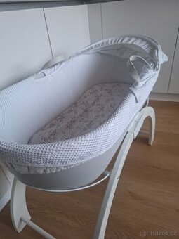 Shnuggle Mojžíšův koš včetně stojanu a povlečení