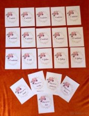 Nové milníkové kartičky pro holčičku