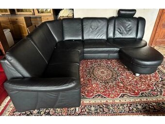 Luxusní rohová kožená sedací souprava, 3199