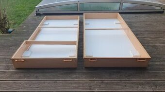 2x úložný šuplík BOX pod postel s víkem a kolečkama