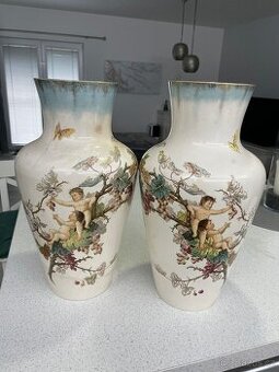 2x Stará keramická váza VILLEROY & BOCH výška 40cm