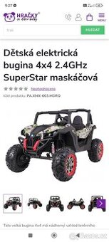 Dětská elektro bugina