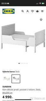 Dětská prodlužovací postel IKEA Sundvik