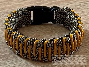 Paracord náramek (18 cm) bronze - gold