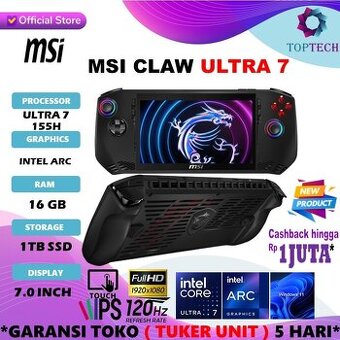 MSI Claw A1M-054CZ, ultra 7, 1tb