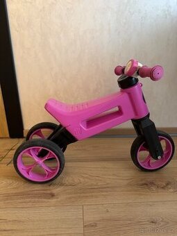 Neon Funny Wheels 2v1 růžové odrážedlo