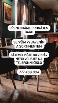 Přenechání pronájmu baru v Ústí nad Labem