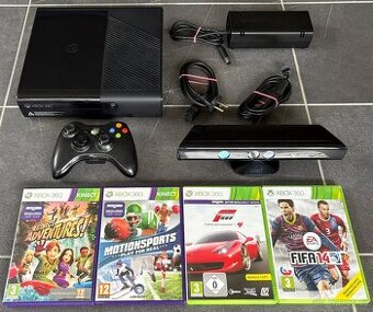 Xbox 360 + Kinect, ovladač, hry