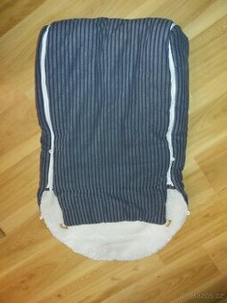 Fusak zimní univerzální kojenec umělý beránek šedý