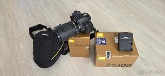 Nikon D5100 + objektiv 18-105 + brašna