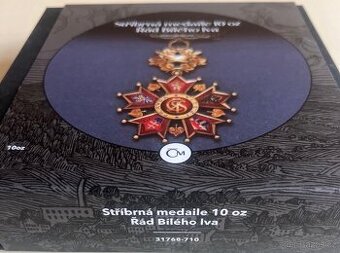 stříbrná medaile Řádu Bíleho lva, 311g, proof
