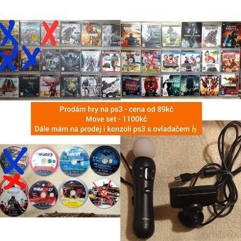 Hry na ps3, move set, konzole PlayStation 3