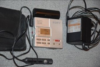 MINIDISC minidisk recorder SONY MZ-R90,DO,přísluš.,adapter