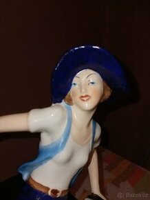 Harmonikářka ART-DECO ROYAL DUX sig.SCHAFF v.28 cm š 23cm