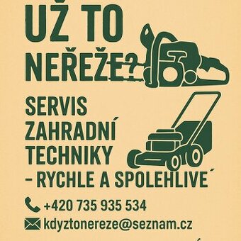 Servis a údržba lesní a zahradní techniky