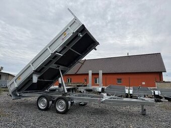 Přívěsný vozík 354x185cm,hydraulicky sklopný 3-strany,3500kg