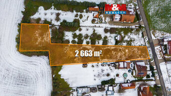 Prodej pozemku k bydlení, 2660 m², Vlkava, ul. Na Bahýnkách - 1