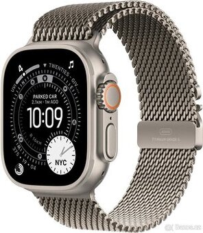 Apple Watch Ultra 3 Natural Titanium Milanese Loop