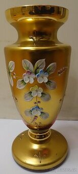 Stará váza - Borské sklo - vysoký smalt