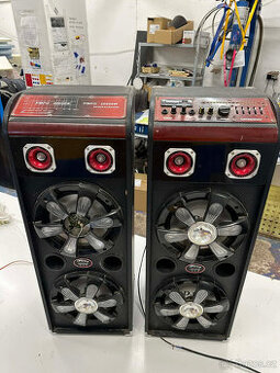 Přenosný KARAOKE reproduktory se zesilovačem 20000W