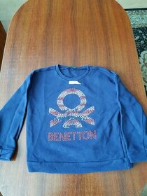 Modrá mikina Benetton vel. 120