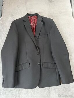 Pánský černý oblek (sako + kalhoty)