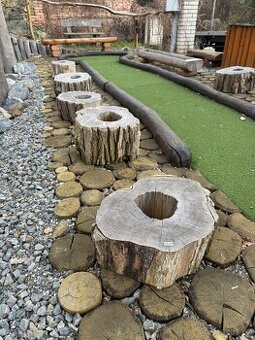 Přírodní vyřezávané květináče