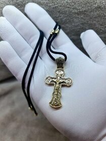 Zlatý přívěsek Ortodoxní křížek 585/14Karat - 1