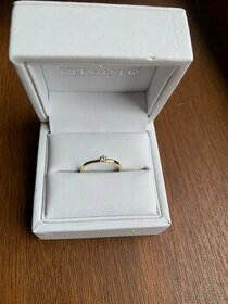 Zlatý prsten s diamantem - 1