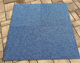 Kobercové čtverce - středně modrá barva - 20 m2 - 1