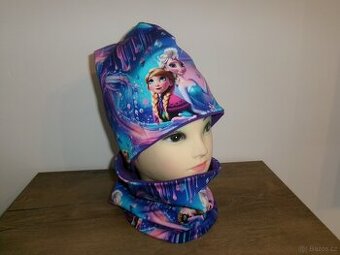 KRÁSNÝ NOVÝ JARNÍ SET ELSA ČEPICE S NÁKRČNÍKEM 51-55CM