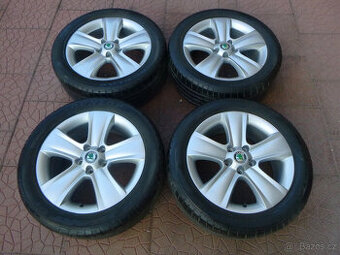 Letní alu sada disky kola - originál Škoda 5x112 7Jx17 ET45