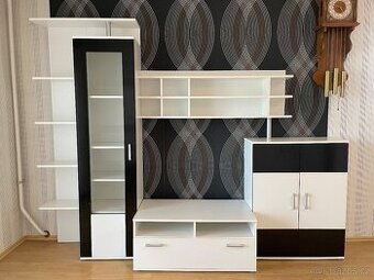 Obývací stěna v černobílém designu