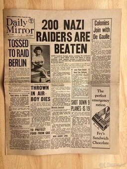 Původní zahraniční noviny z 2. světové války – 8 kusů