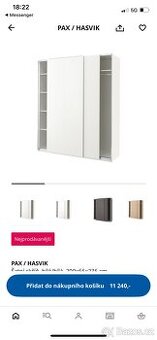 Skříň pax ikea 200x66x236