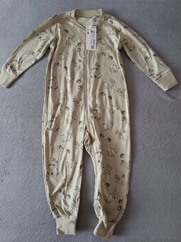 Pyžamo/ overal vel. 98 zelené zvířátka, Lindex