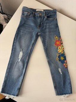 dívčí kalhoty jeasny na 7 let vel. 122 ZARA