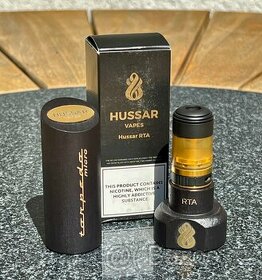 Hussar Vapes Torpedo Micro RTA Black & Gold, výborný stav