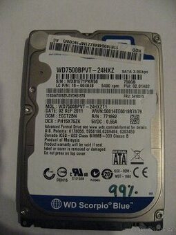 HDD 2.5 WD Scorpio Blue