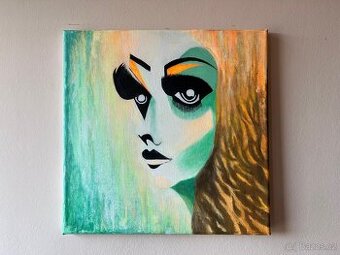 Ručně malovaný obraz na plátně 30x30