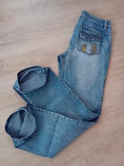 HEZKÉ DŽÍNY SE ZDOBENÍM - vel.L /zn.John Baner